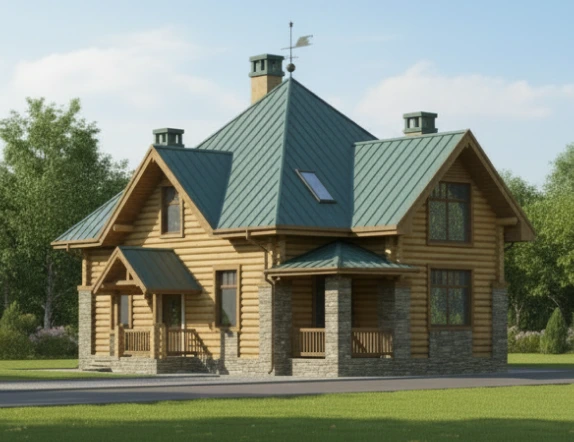 Проект каркасного дома с мансардой до 130м²