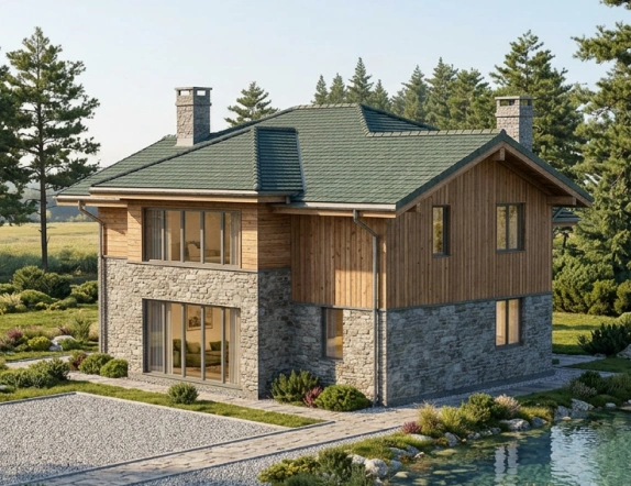 Проект двухэтажного дома из газобетона до 150м²