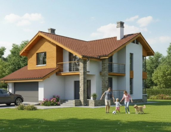 Проект двухэтажного дома из газобетона до 180м²