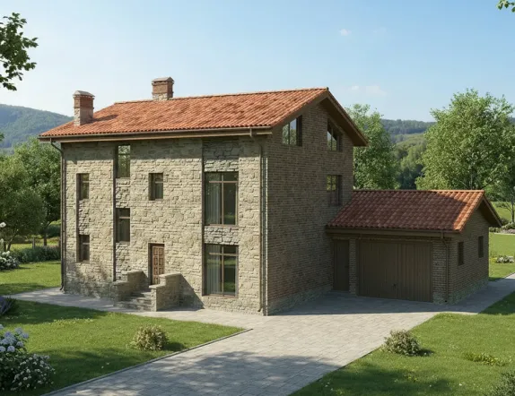 Проект трехэтажного дома из керамзитобетона от 250м²