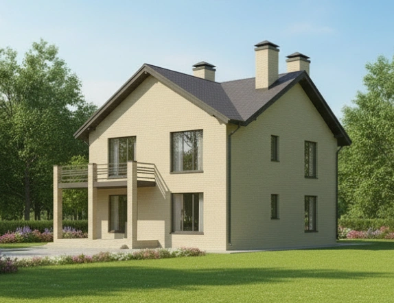 Проект двухэтажного дома из керамзитобетона от 150м²