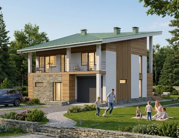 Проект дома из керамзитобетона 200м²