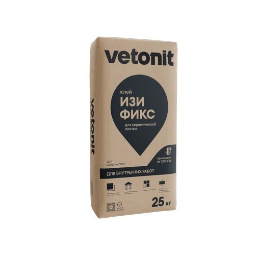 Vetonit Easy Fix, плиточный клей, 25 кг