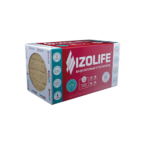 Утеплитель Изолайф IZOLIFE ФАС УНИВЕРСАЛ (120 кг/м3) 1200х600, 50мммм 6пл./4,32м2, 0,216 м3